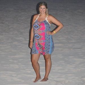 Paisley Printed Dress with Criss Cross Straps